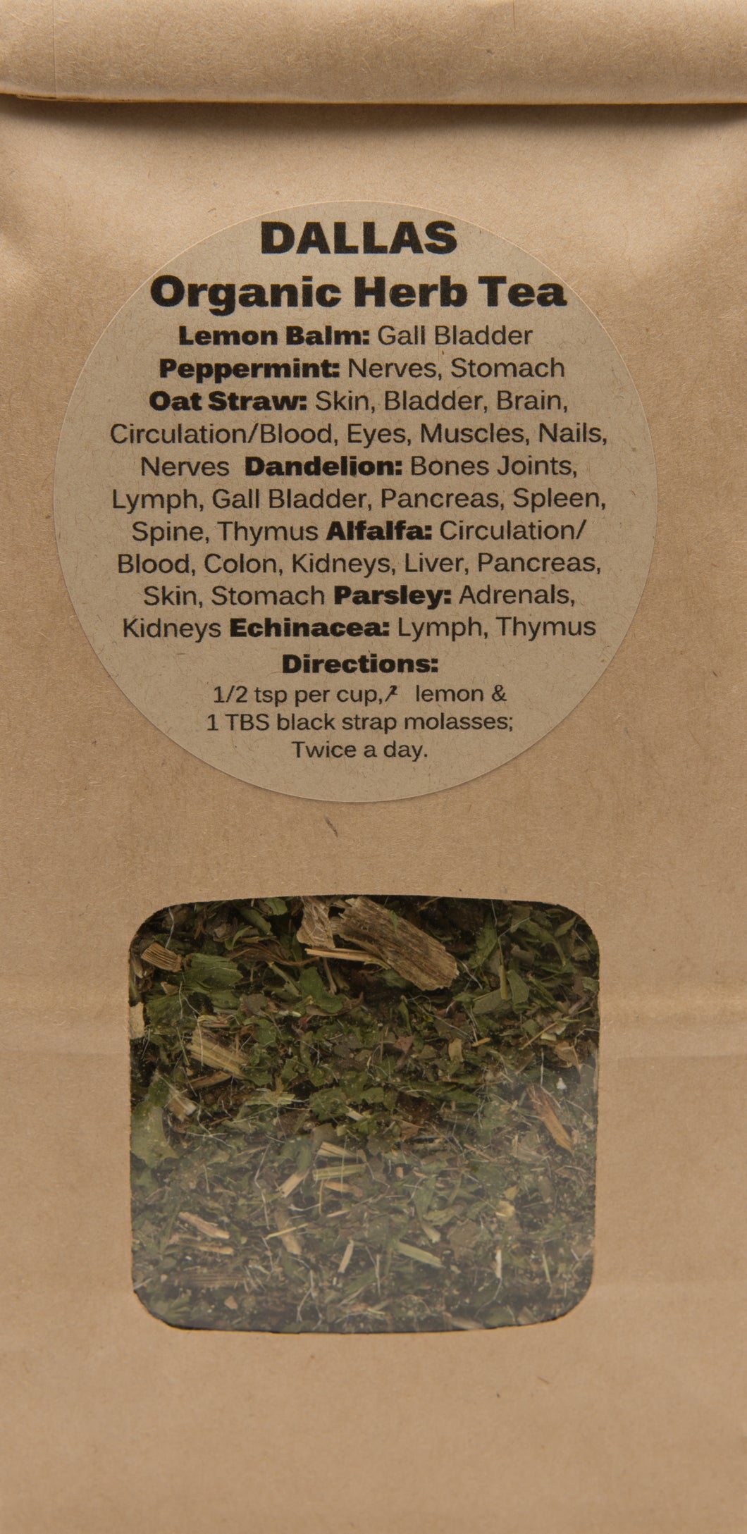 Dr. Dallas Organic Herbal Tea Blend